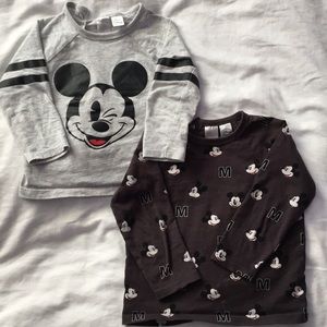 2 Mickey Mouse long sleeve H&M T's❤️